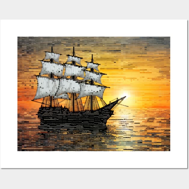 Sailing Boat Marine Art Decor Paint Wall Art by Cubebox